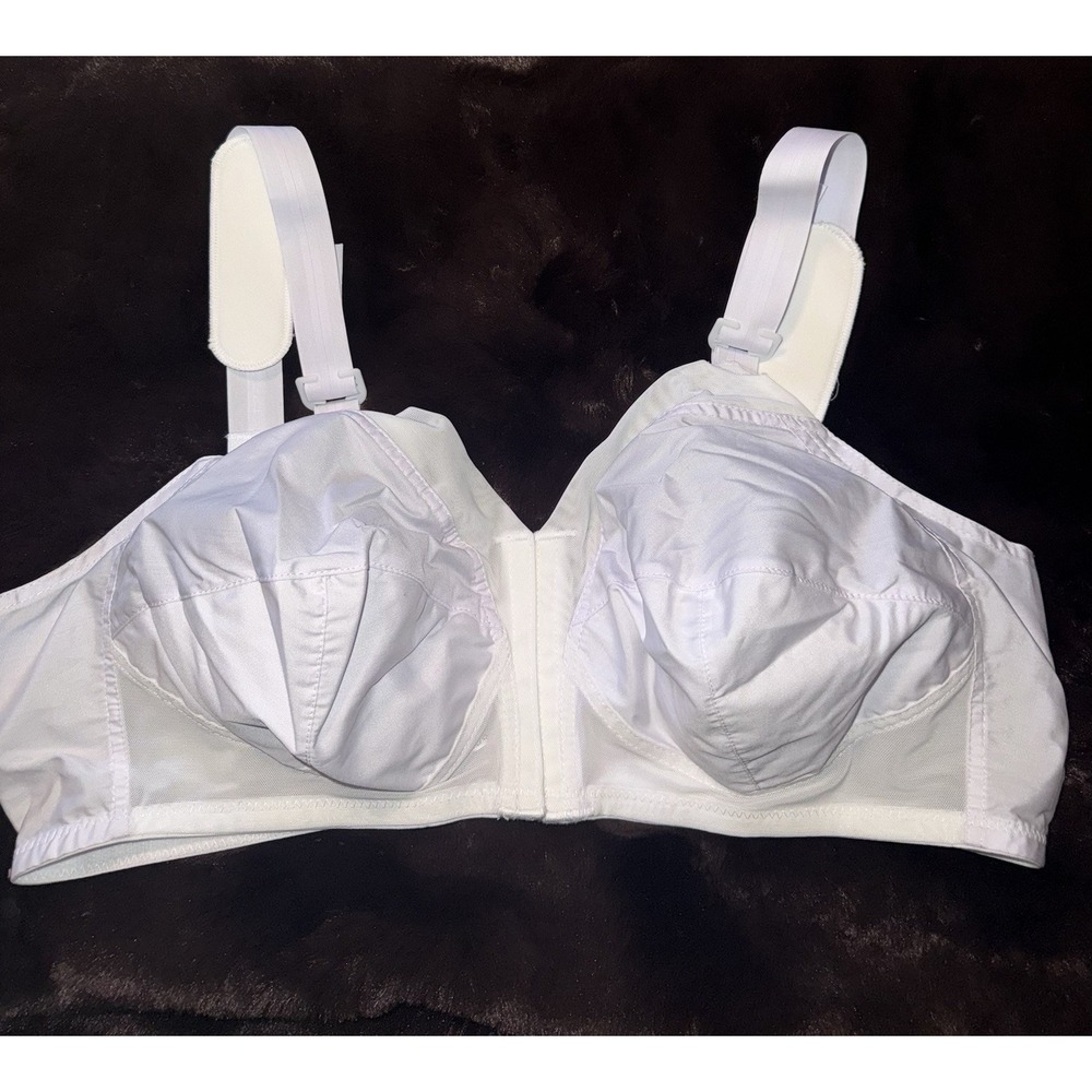 Vintage Exquisite Form Bra 42c Front Hook‎ White Wireless
